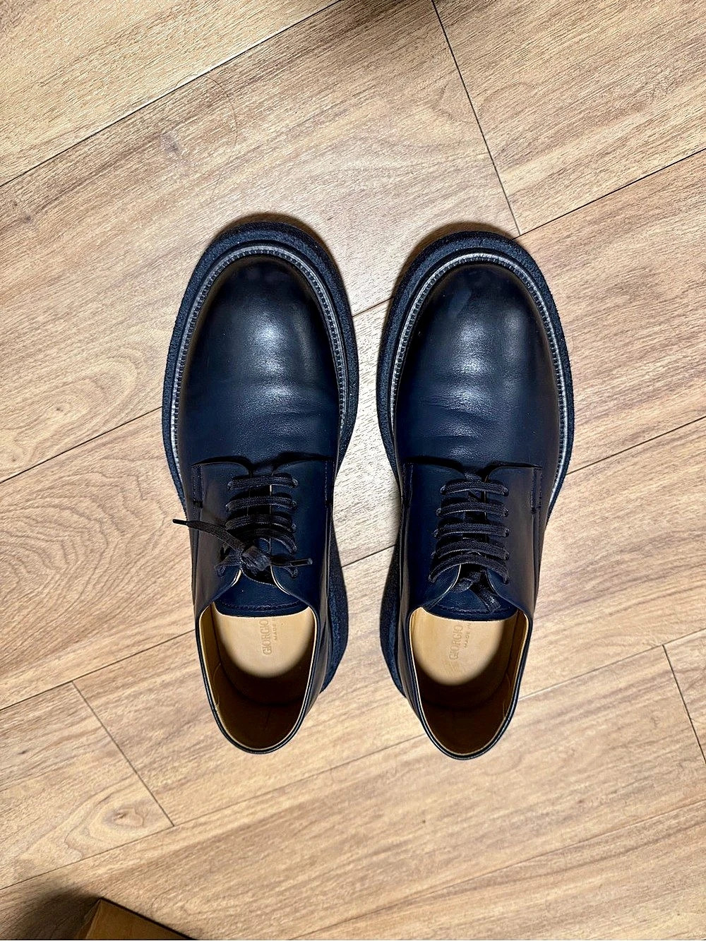 Giorgio Armani Men's Blue Lace-Up Shoes